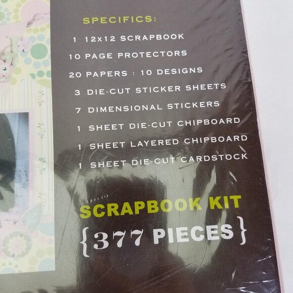 Marcella by K Scrapbook "Bon Bon" 12x12 Mega Kit Album Stickers Paper 377 Pieces - Picture 9 of 11